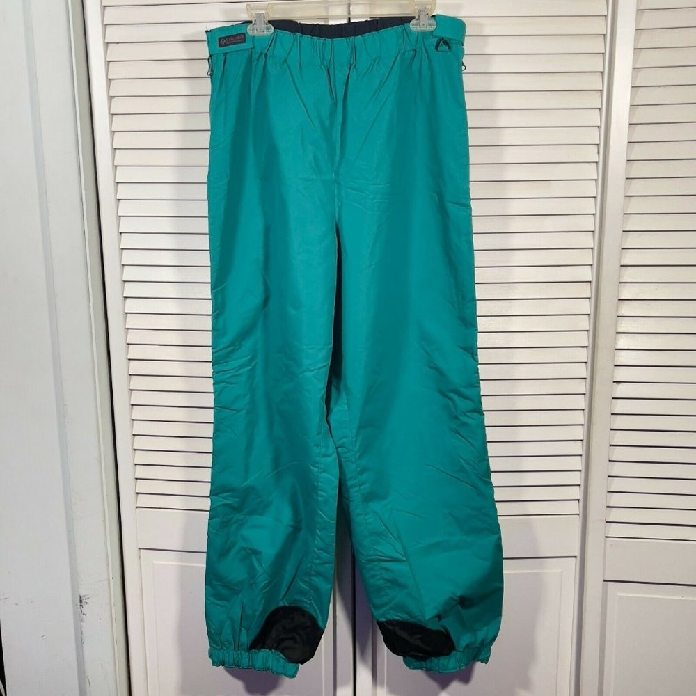 Vintage 90's Columbia Sportswear Full-Zip Teal Snow Pants Size XL USA